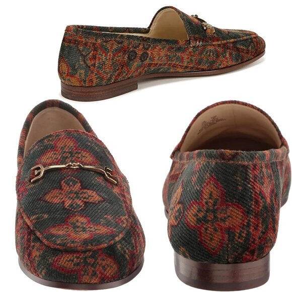 Sam Edelman Loraine Bit Loafer in Floral Tapestry Blue Red Gold 5.5 36.5 EUC - Picture 2 of 8